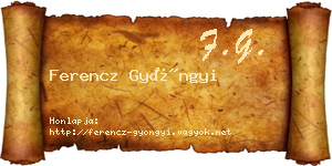 Ferencz Gyöngyi névjegykártya